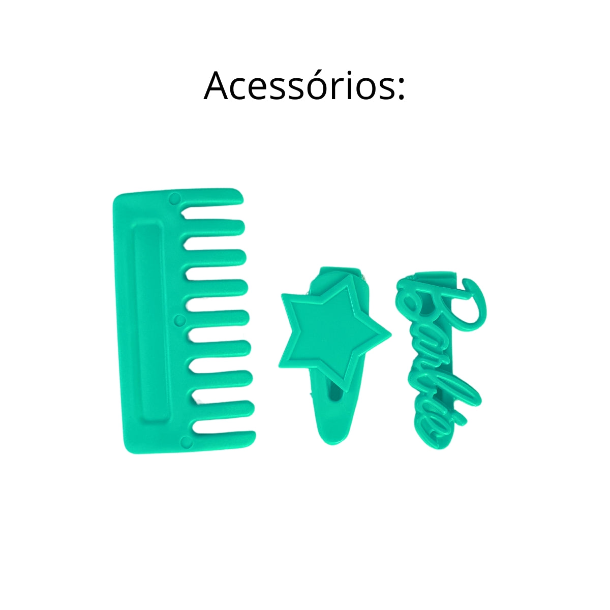 Boneca Barbie Mini Styling Head - Special Hair Cor Verde Boneca Barbie Mini Styling Head - Special Hair Cor Verde
